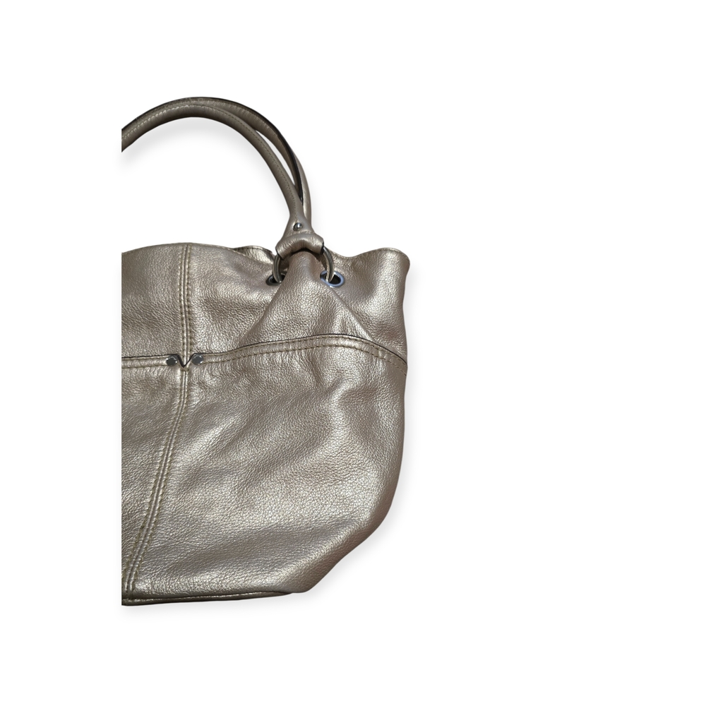 Tignanello Metallic Gold Leather Shoulder Bag - Picture 13 of 13